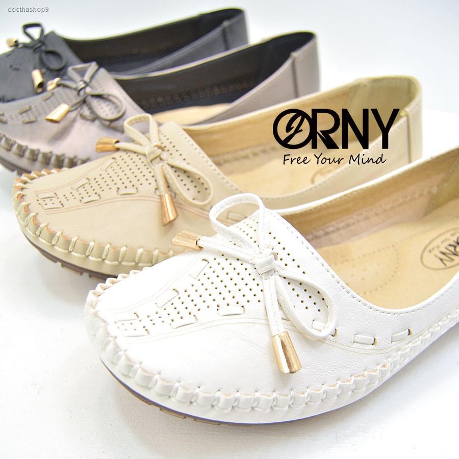 จัดส่งเฉพาะจุด จัดส่งในกรุงเทพฯ❤️ OY2234 ORNY(ออร์นี่) รองเท้าคัชชู พื้นบุฟองน้ำนุ่ม หนังนิ่มมาก เพื่อสุขภาพเท้า