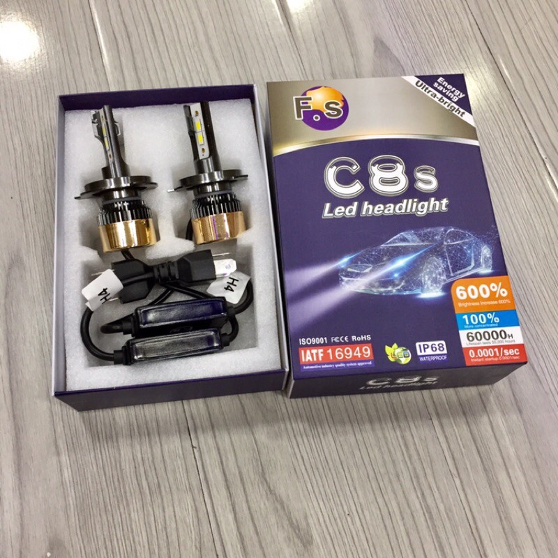 ไฟหน้า 1คู่ LED รุ่น C8S 40W 12-24V 6000k12000lm