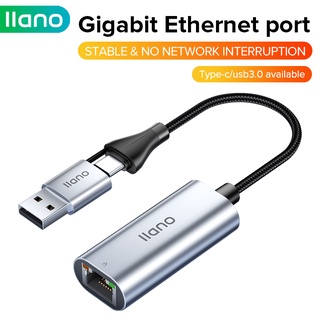 Llano อะแดปเตอร์การ์ดเครือข่าย USB เป็นอีเธอร์เน็ต RJ45 USB 3.0 2.0 100 1000 2500Mbps เป็น RJ45 Lan