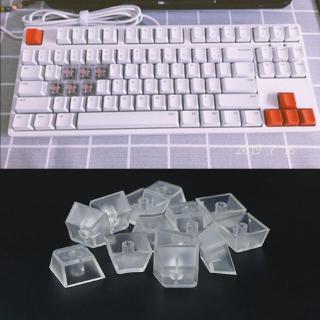 NIKI 10Pcs Transparent ABS Keycaps Mechanical keyboard Keycaps Matte Backlit Keycaps