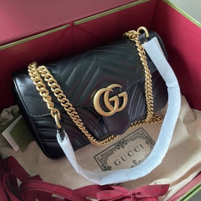 ผ่อน0%แท้100% กระเป๋าสะพาย G22. Gucci Marmont 26