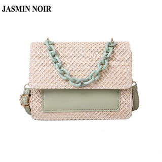 Jasmin NOIR กระเป๋าสะพายไหล่ แต่งสายโซ่คล้อง แฟชั่นสําหรับสตรี