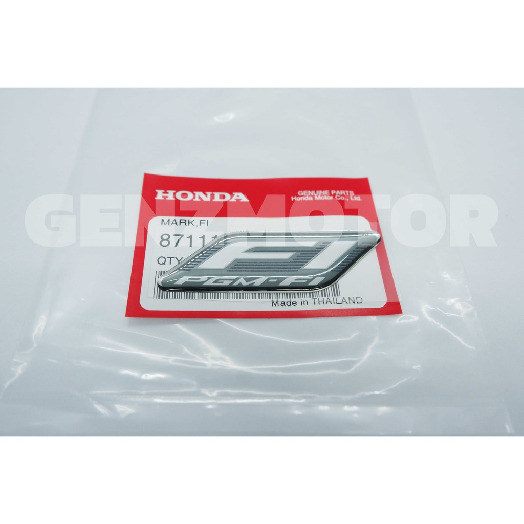 เครื่องหมาย FI สติ๊กเกอร์ เรซิน 3D FI PGM-FI สีดำ-เทา แท้ศูนย์ 87111-KWB-600 พร้อมส่ง ส่งไว ค่าส่งถูก