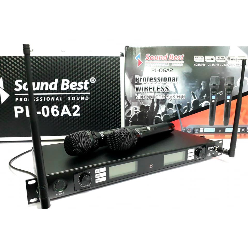 (ใส่โค้ด OCTWOW300 ลด 300.-)ไมค์ลอย Sound Best PROFESSIONAL SOUND รุ่น PL-06A2 สินค้ารับประกัน 1 ปี สามารถจูนคลื่นความถี