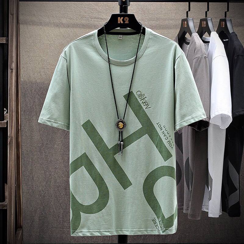 ใหม่พร้อมส่ง เสื้อผ้าผู้ชายทีเชิ๊ต เสื้อยืดคอกลมแฟชั่นพิมลาย ราคาถูก
