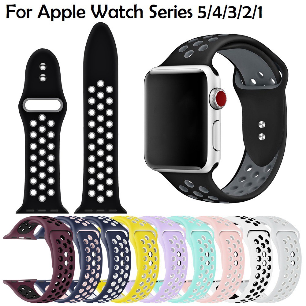 พร้อมแล้ว!! สายนาฬิกาสายคล้องไหล่ของ Apple อย่างเป็นทางการ Iwatch 1/2/3/4/5 Apple watch Size 38/42/40/44 มม. 2 สี Nike