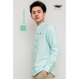 [ลด130฿โค้ดSEPIING38] TAWADA เสื้อเชิ้ตแขนยาว รหัสT003  GREEN MANDARIN