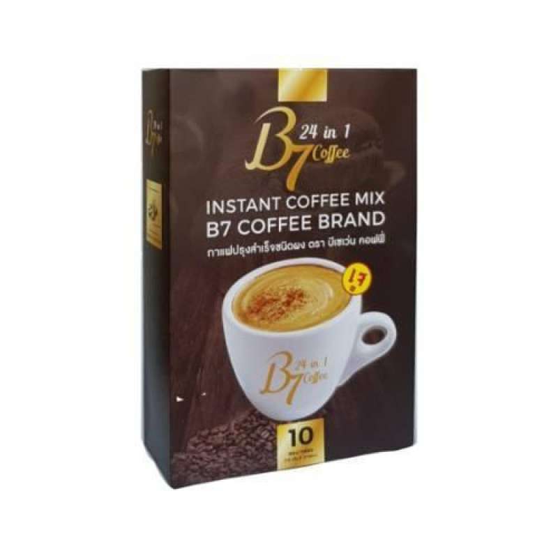 B7 Coffee กาแฟเห็ดหลินจือ สำหรับคนรักสุขภาพ 10 ซอง ( 1 กล่อง )