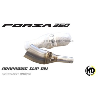 คอท่อสลิปออนสแตนเลส สำหรับท่อ Akrapovic แท้ Honda Forza350 ,ADV350 / 2019-23