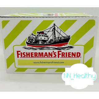 Fishermans Friend Sugar Free Citrus ฟิชเชอร์แมนส์ เฟรนด์ ชูการ์ฟรี กลิ่นซิตรัส สีเขียวอ่อน-ขาว (25 กรัม) [24 ซอง]