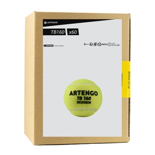 ลูกเทนนิสแพ็ค ลูกเทนนิส แพ็ค 60 ลูก สีเหลือง ARTENGO Tennis Ball TB160 x 60 - Yellow