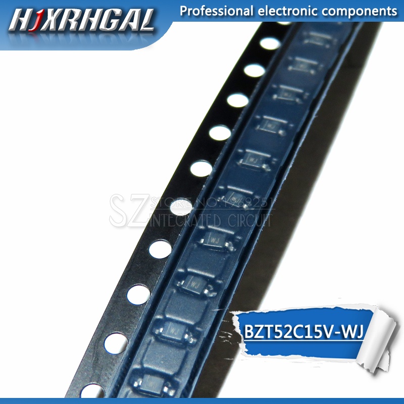 100pcs Zener ไดโอด BZT52C15V BZT52C SOD-323/123 WJ SMD ไดโอดใหม่และ HJXRHGAL