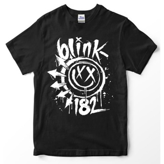 เสื้อยืดคอลึก พิมพ์ลายโลโก้ Blink 182 blink182 สไตล์พังก์S-5XL