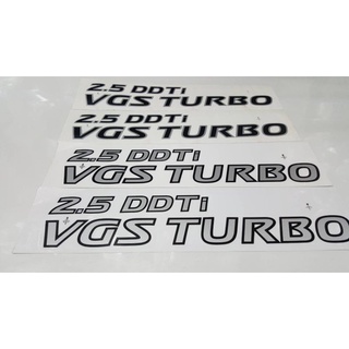 สติ๊กเกอร์แบบดั้งเดิมรถ สำหรับติดประตูรถ NISSAN NAVARA ปี 2015 คำว่า 2.5 DDTi VGS TURBO black edition แต่งรถ sticker ดำ