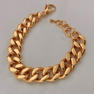 LAC.COLLECTION - 12mm Gold Chain Bracelet / สร้อยข้อมือโซ่ สีทอง