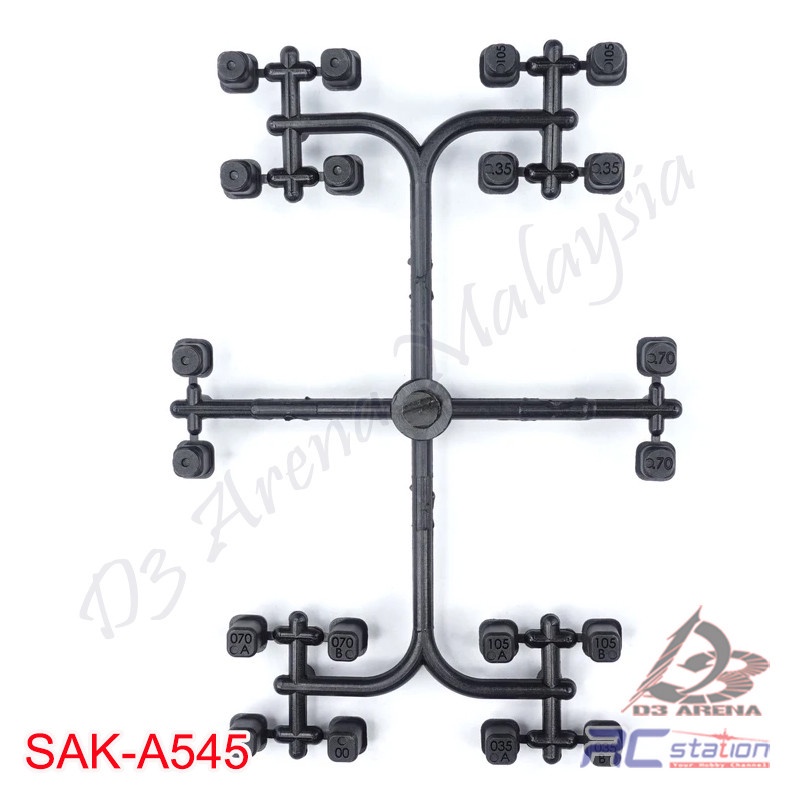 3RACING SAK-A545 SUSPENSION MOUNT NUT สําหรับ ADVANCE 20