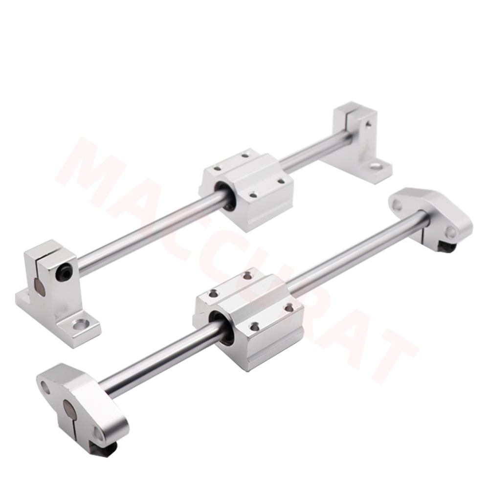 แนวตั้งแนวนอน 200 300 มม.เพลา Linear Guideway SC8UU Linear Ball Bearing Linear Rail Shaft สนับสนุน SK8 สําหรับ CNC 3D - รูปที่ 4