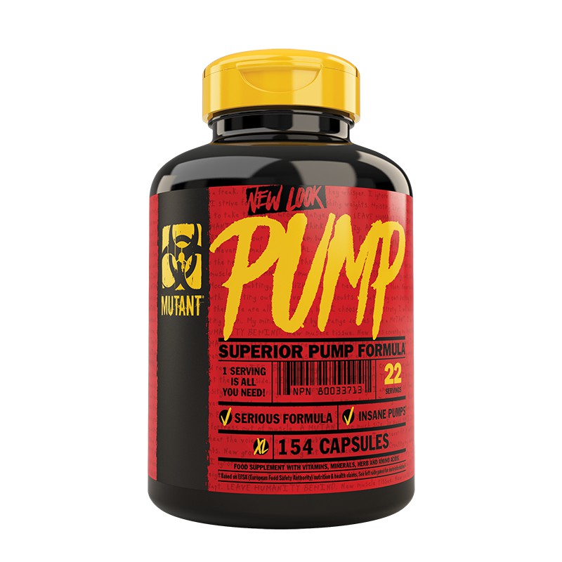Mutant Pump 154 Capsules มูแทนท์ ปั๊ม ขนาด154แคปซูล ก่อนออกกำลังกาย
