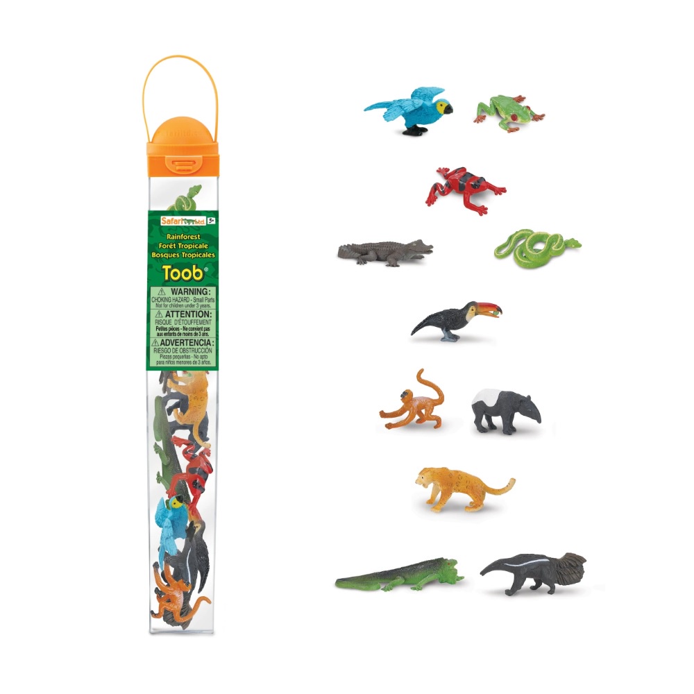 Safari Ltd. : SFR680504* โมเดลสัตว์ป่าฝน Rainforest TOOB®