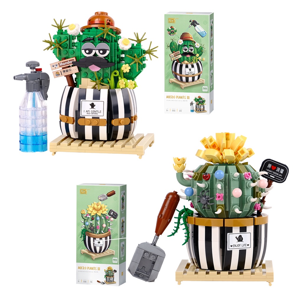 LOZ มินิบล็อก MICRO PLANT series มีให้เลือก 2 แบบ Cactus & Bulbous Cactus (รหัส 1245-1246)