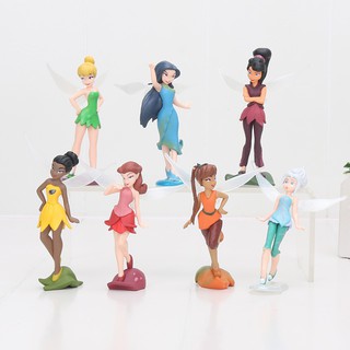 ตุ๊กตาฟิกเกอร์ Tinkerbell Fairy น่ารักขนาด 10 ซม. 7 ชิ้น / ชุด