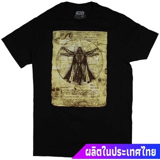 เสื้อยืดพิมพ์ลายเสื้อยืดสีพื้นไซส์ใหญ่ STAR WARS Darth Vader Shirt Mens Vitruvian Man Graphic T-Shirt sale Star Wars สต