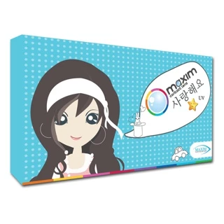 Maxim คอนแทคเลนส์สี ตาสวย กล่องฟ้า รายเดือน (1 กล่อง :1 คู่)