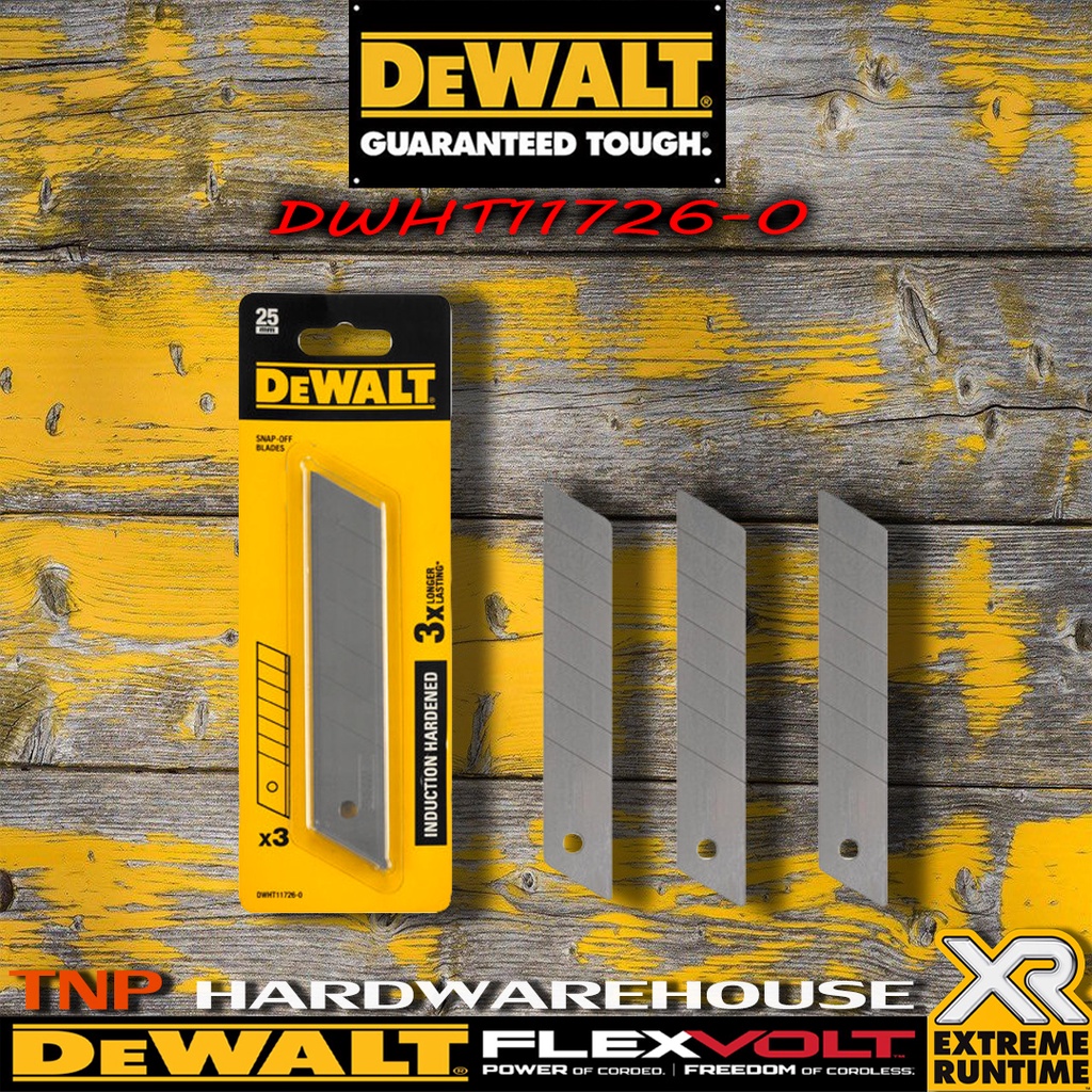 DEWALT ใบมีดคัตเตอร์ Hardened Dewalt ขนาด 25 มม. รุ่น DWHT11726-0