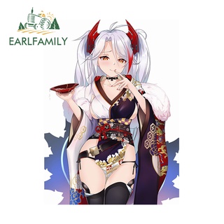 Earlfamily สติกเกอร์ไวนิล ลาย Azur Lane Eugene JDM ขนาด 13 ซม. x 9.5 ซม. สําหรับติดตกแต่งกระจกรถยนต์