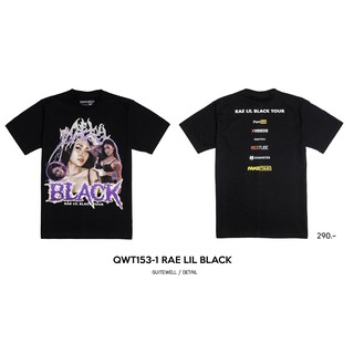 เสื้อยืดผ้าฝ้าย QWT153-1 RAE LIL BLACK Bootleg