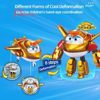 Super Wings Auldey Goldenboy/Leo/Sunny โมเดลหุ่นยนต์ของเล่น สําหรับเด็ก