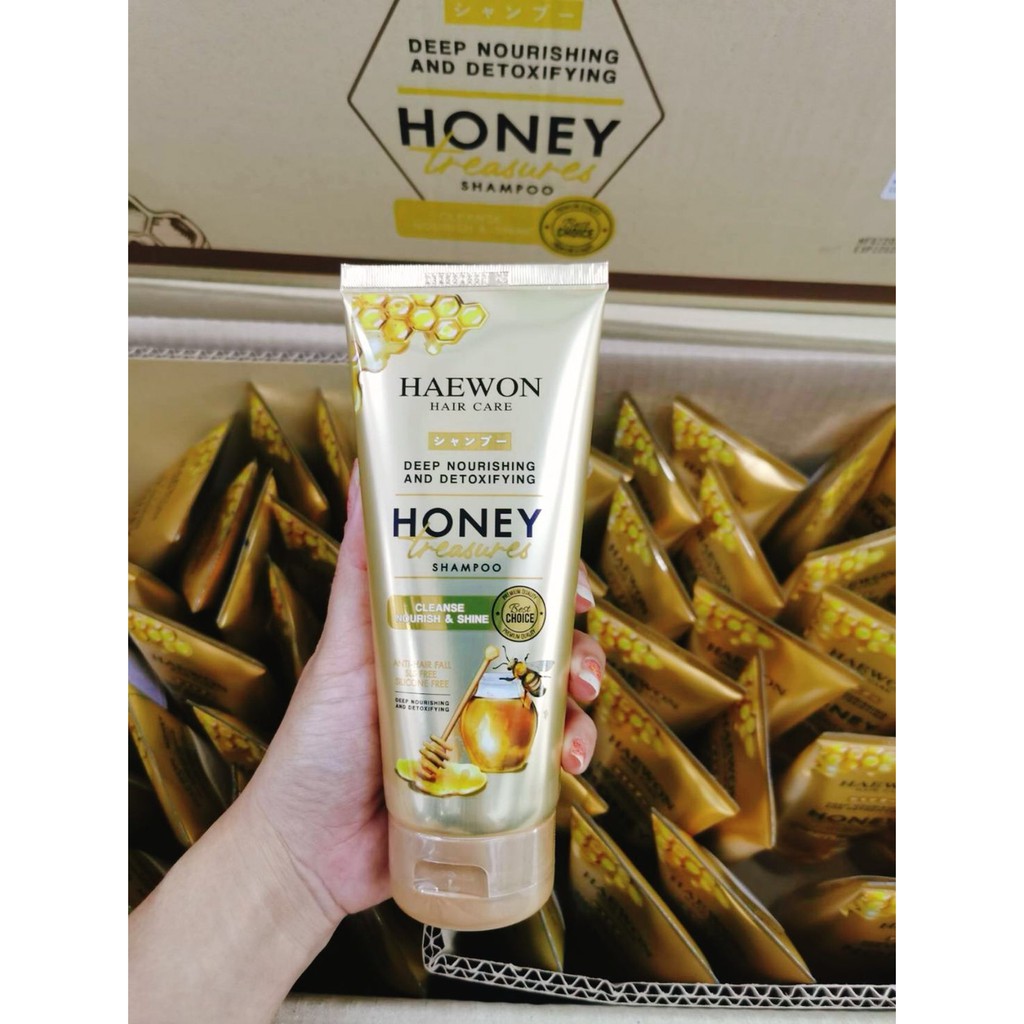 (Setบำรุงผม) Haewon hair care honey treasures shampoo + Haewon Haircare Purify&amp;Anti hair loss concentrate serum