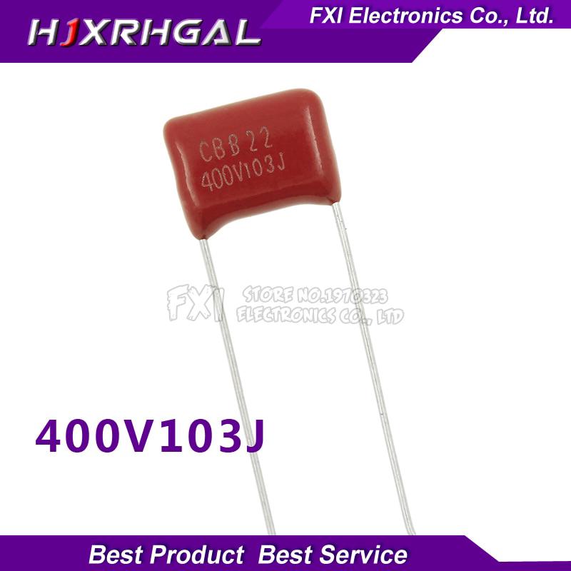 10PCS 400V103J 0.01UF 10NF 103 400V Pitch 10MM CBB Polypropylene film capacitor new