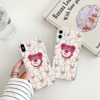 Strawberry Bear เคสไอโฟน iPhone 11 7 8 plus se2020  พลัส cute 12 13 pro max phone case 14 promax 8 Xr Xs X max เคส นิ่ม