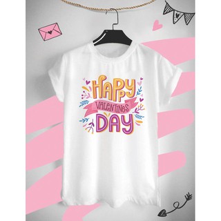 เสื้อยืดสกรีนลายวาเลนไทน์ Happy Valentine