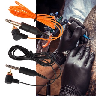 Favorites Shop อุปกรณ์คลิปตะขอสายสําหรับเครื่องสัก Present Gift Rca Ultra-fine Tattoo Machine Hook Line Straight Plug RCA Interface Durable Clip Cord