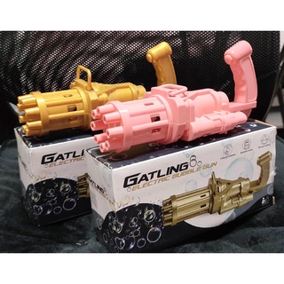 ปืนเป่าฟอง Gatling ปืนเป่าฟองอัตโนมัติ ใช้ถ่าน AA 3 ก้อน