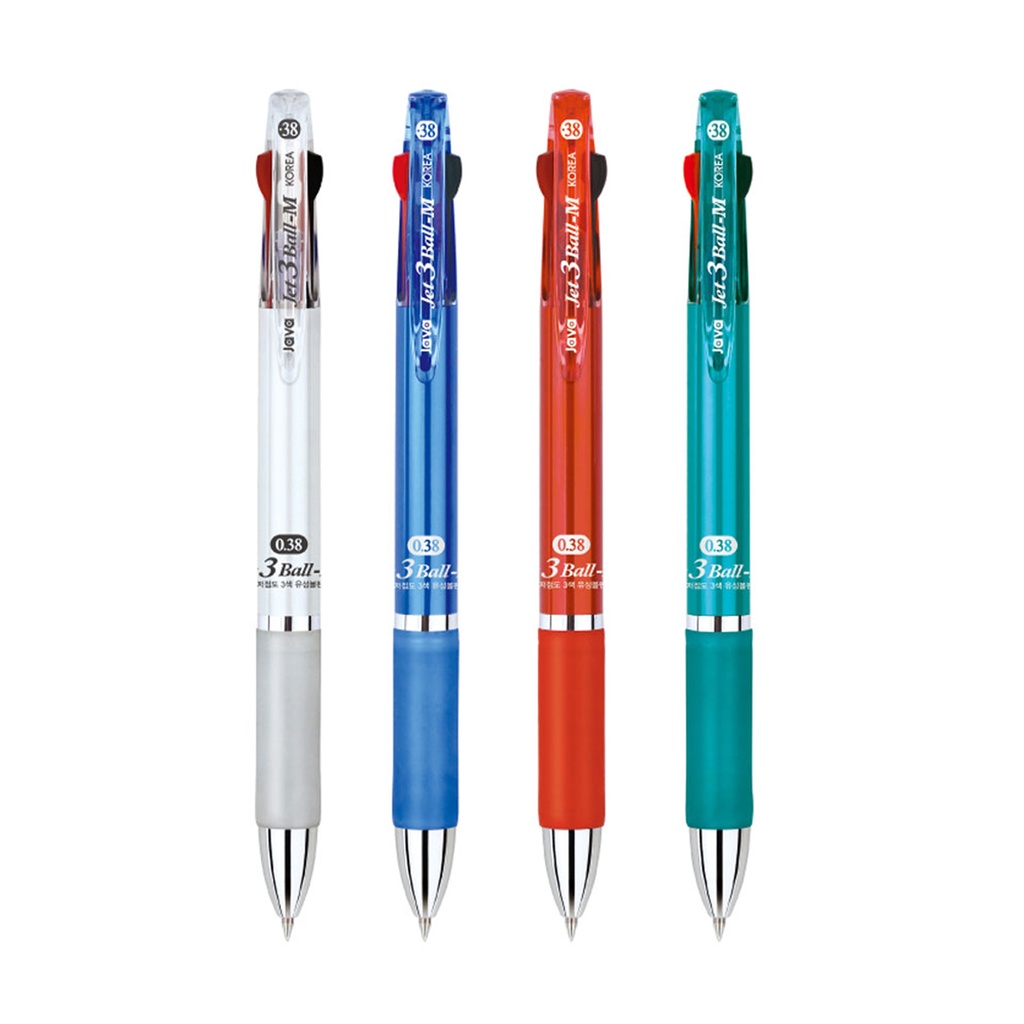 JAVA Jet 3 Ball-M ปากกาลูกลื่น 3 ระบบ ขนาด 0.38 มม.