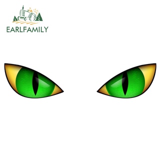 Earlfamily สติกเกอร์ไวนิล ลายการ์ตูนอนิเมะ Cat Eye 13 ซม. x 3 ซม. สําหรับติดตกแต่งรถยนต์ ตู้เย็น