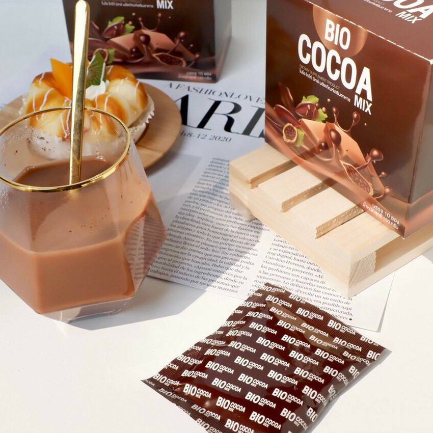 Bio Cocoa ไบโอ โกโก้ เครื่องดื่มโกโก้ ผสมสารสกัดจากกระบองเพชร  [10 ซอง][3 กล่อง] อาหารเสริม เครื่องดื่มโกโก้ปรุงสำเร็จ ช