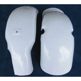 YAMAHA CHAPPY LB50 LB80 FRONT &amp; REAR "WHITE" PLASTIC FENDER SET // บังโคลนหน้า บังโคลนหลัง สีขาว CHAPPY / CHIPPY