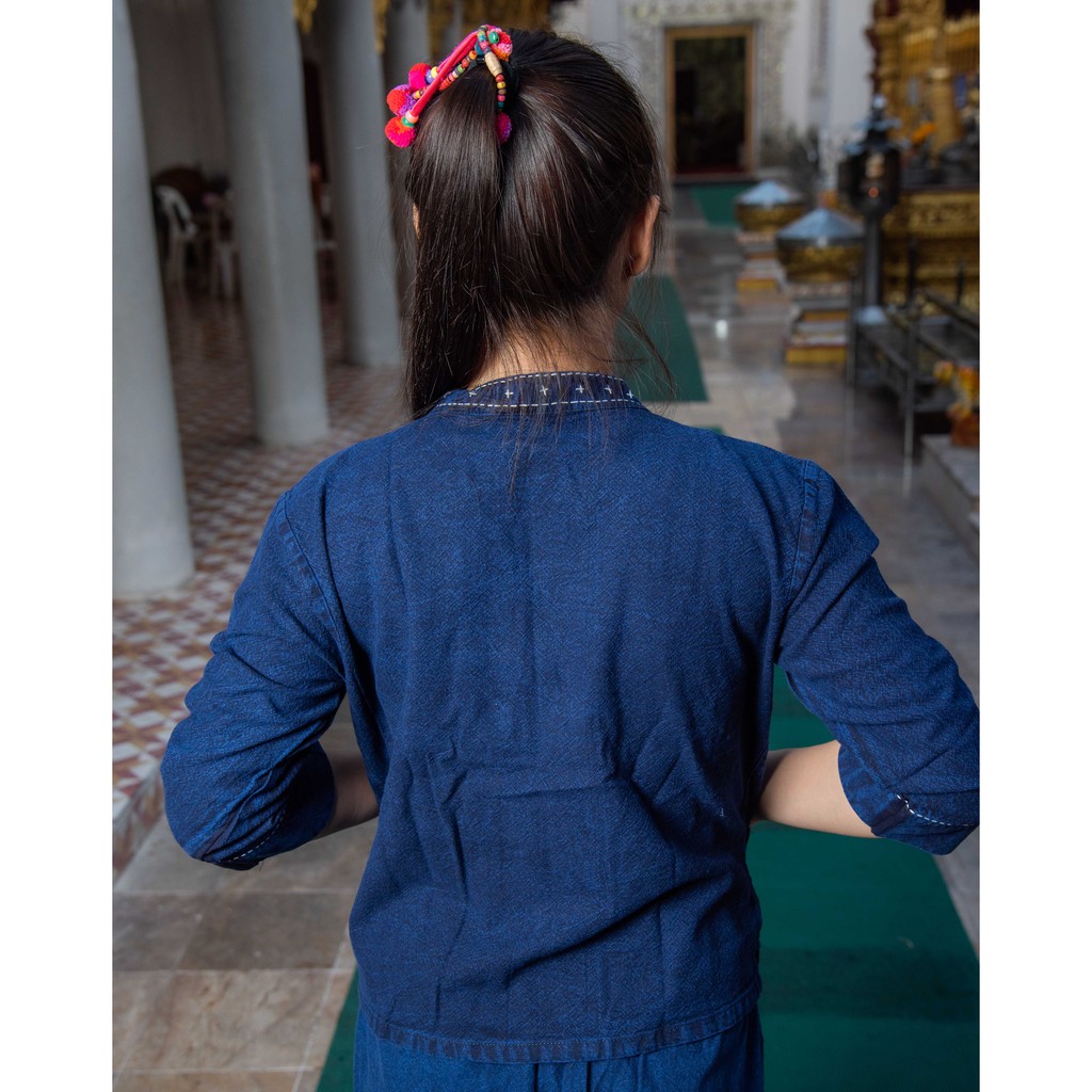 เสื้อหม้อห้อมกระเป๋าปืนด้นขาว - รูปที่ 5