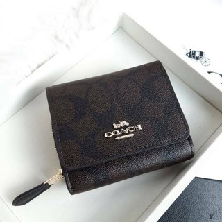 COACH F41302 SMALL TRIFOLD WALLET IN SIGNATURE CANVAS