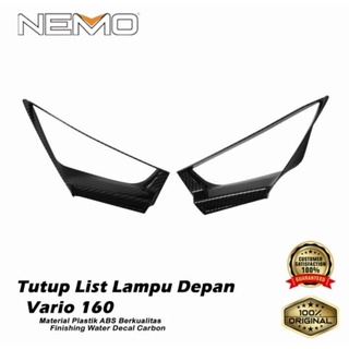 ฝาครอบไฟหน้าคาร์บอน Nemo Vario 160