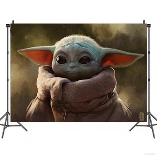 ธีม Star Wars Baby Yoda การ์ตูน พื้นหลัง ผนัง ผ้า การถ่ายภาพ ปาร์ตี้ แบนเนอร์ ปาร์ตี้ ต้องการ ตกแต่งปาร์ตี้ ตกแต่งบ้าน