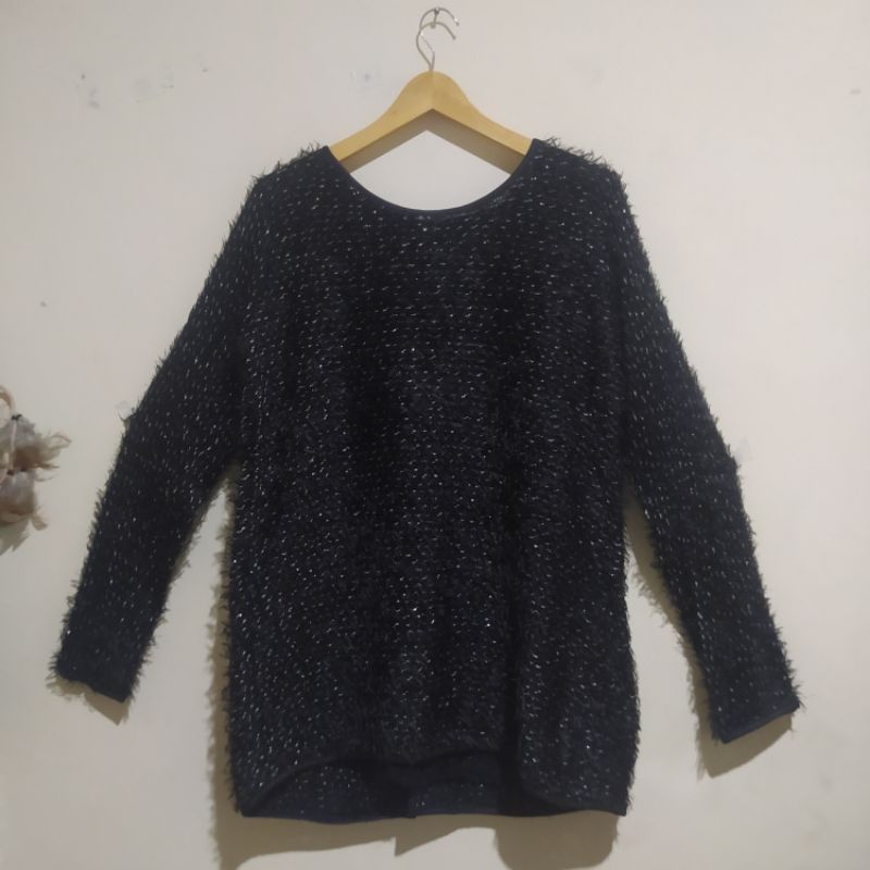 Top Top Fuzzy Fuzzy Black Guess Oversize Brand