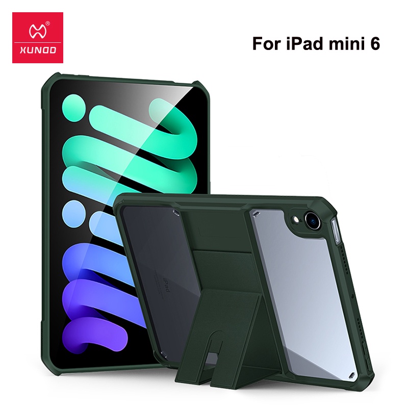 สําหรับ iPad Mini 6 7 A17 Pro 2024 กรณีแท็บเล็ต XUNDD ถุงลมนิรภัยกันกระแทก PC TPU โปร่งใสน้ําหนักเบาฝาครอบป้องกันเต็มรูปแบบ