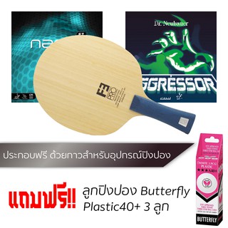 Pingpongsport ไม้ปิงปอง SANWEI F3 Pro + ยางปิงปอง GEWO Nanoflex FT45 และ Dr.Neubauer Aggressor