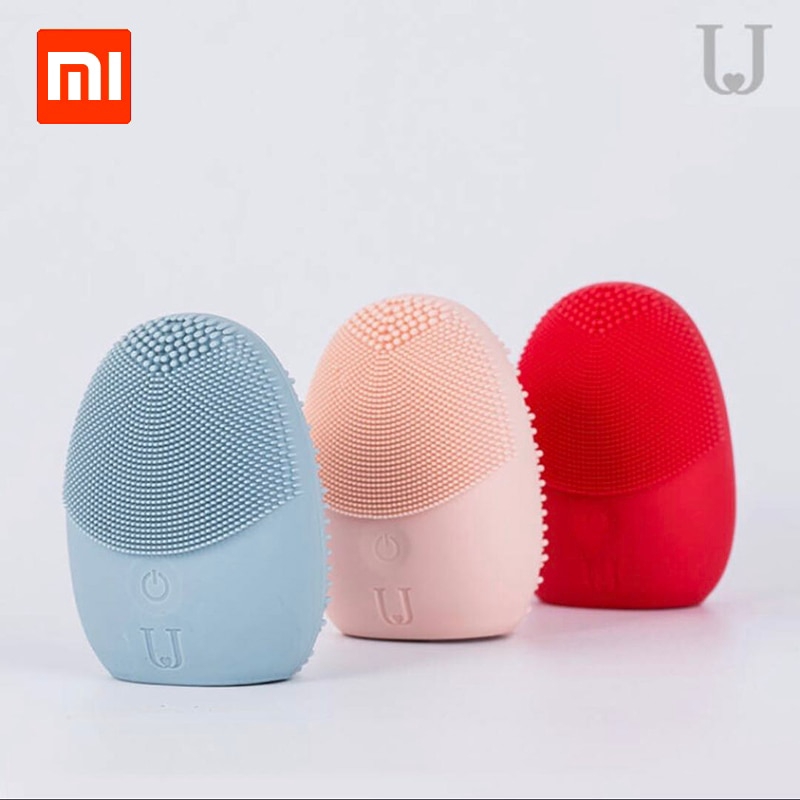 อุปกรณ์ทำความสะอาดหน้า Xiaomi mijia sonic facial cleansing brush Electric Massage Washing Machine Waterproof Silicone