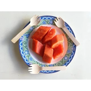 TREE ส้อมไม้ใช้แล้วทิ้ง ขนาด10.5ซม. (แพ็ค100ชิ้น)